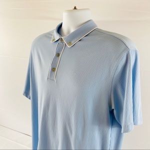 NIKE GOLF POLO SHIRT BLUE TOUR PERFORMANCE LARGE
